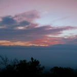 Bea geniesst den Sonnenaufgang (während Pit noch im Bett liegt . . .)