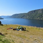 Nach längerem Suchen einen superschönen Zeltplatz für uns allein gefunden!