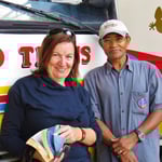 Er hat uns auf dem Halsema Highway sicher nach Bontoc gefahren.