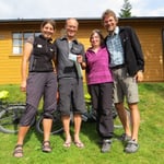 Mit Conny und Claudio auf dem Zeltplatz in Molde.