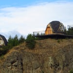 Ferienhäuser? Man gibt sich futuristisch.