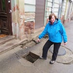 Offener Schacht, genau vor der Haustüre.