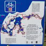 Schöner Radweg und einen Fjord.