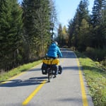 Auf altem Bahntrassee von Kranjska Gora Richtung Ljubliana