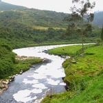 Rio Bogota, eine stinkende Kloake.