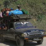 Sehr viele Einheimische nutzen Pickups als Taxi.