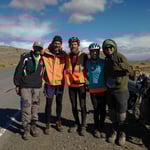 Java und Vyacheslav aus Bulgarien und Julia und Pedro aus Spanien treffen wir kurz vor El Calafate.