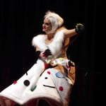 Warm & Fuzzy - Out Of The Box.. Christine Johnston playing the saw - Photo courtesy QPAC