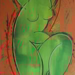 VISITA AL MUSEO 1, 80X130CM, ACRYL AUF LEINWAND, PREIS AUF ANFRAGE