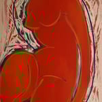 VISITA AL MUSEO 2, 70X130CM, ACRYL AUF LEINWAND, VERKAUFT