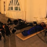 Nachtlager am Vokzal, Bahnhof in Mary