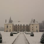 Condé sous les neiges - Château de Condé - Condé en Brie champenoise de Picardie