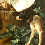 Château de Condé - chien à l'arrêt - Détail - Jean-Baptiste Oudry - Condé en Brie champenoise de Picardie