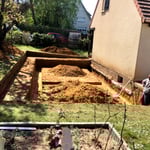 Terrassement d'une extension