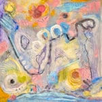 "TEN THOUSAND THINGS REJOICE II" (12X12) cold wax oil on 1" finished wood cradled panel $550