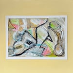 "SCENES OF MAUI~WATERFALL STUDIES"  no.4 (12x12) cold wax oil on paper mounted on 1"canvas $550