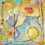 "TEN THOUSAND THINGS REJOICE I" (12X12) cold wax oil on 1" finished wood cradled panel $550