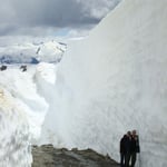 auf Wanderungen im Schnee