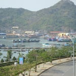 Die Sicht von unserem Balkon in Cat Ba