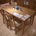 アルダー無垢材を古木風に仕上げたアウルダイニングセット