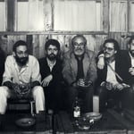 1984. Noelí Puente, Miguel Munárriz, Helios Pandiella, Ángel González, Alberto Vega y Ricardo Labra