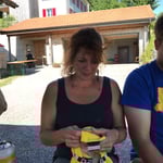 Miriam ist traurig, dass der Minion ausgehölt wurde.