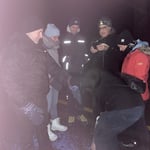 Da sind sie noch frohen Mutes. 