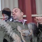 Guggen-privat-Konzert vom Nachwuchs (Anm. Red. mit Stirnband!)