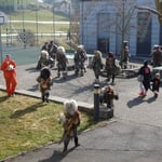 Bis zum Zvieri musste zuerst ein Geländeparcour durchlaufen werden!