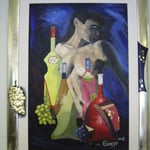 Für den Künstler abgestimmte Einrahmung (Weissgold)