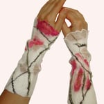 Stulpen Nr. | Wristlets No. 6  |  40 €   |   Chiffon/Merino gefilzt/felted