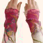 Stulpen Nr. | Wristlets No. 34  |  35 €   |   Chiffon/Merino gefilzt/felted