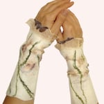 Stulpen Nr. | Wristlets No. 7  |  40 €   |   Chiffon/Merino gefilzt/felted