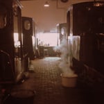 Avondstemming in de stoomlocloods