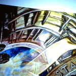 California History: The California Golden Bear beneath the Dream of the California State Capitol Dome. 