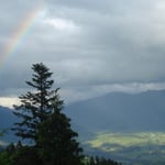 Regen und Sonne = Regenbogen.