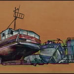 Le cimetière 70X100