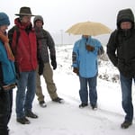 Am Sportplatz in Espa war der Winter viel näher