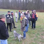 Kurze Pause, dann waren die Wanderer wieder eine Gruppe