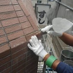 新規タイル貼り圧着調整