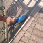 タイル目地セメントにて目地詰め