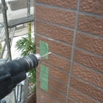 浮き部エポキシ樹脂注入　穴あけ