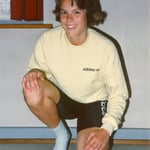 Sportlicher Auftritt. Neues Tenne der Old Boys Leichtathletik Basel, Dornach 1989