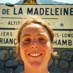 Velotour mit Serge. Auf dem "Col de Madelaine" in den französischen Alpen, Sommer 1996