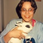 Kaninchen-Show. Lieblings-Karnickel "Hoppi" 1989