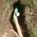 Ableitung freigelegt