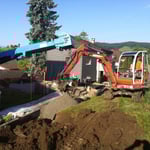 Betoneinbringen mit portablem Förderband