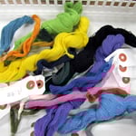 ヨコ糸の色見本　遠州縞に使われる色は渋く柔らかな日本の色