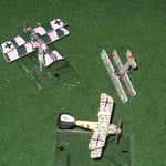 L'Hanriot di Flavio Torello Baracchini abbattuto dal ricognitore tedesco che gli ha colpito il motore.