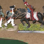 Un eroico fuciliere russo difende il suo Ufficiale dalla carica di un Mamelucco della Guardia